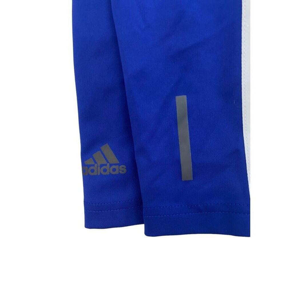 XS Adidas Blue Climalite Athletic Running Leggings White Trim - Picture 5 of 6